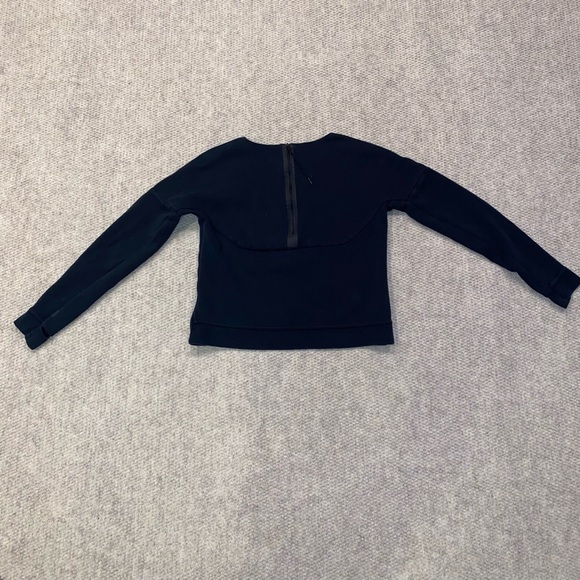 Nike Tech Fleece Pullover Crew Sweatshirt Black 685748-010 Women Small *Stains* - Picture 7 of 11